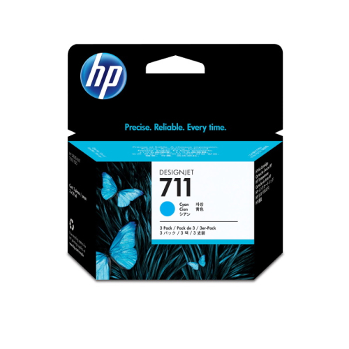 Картридж HP 711 DesignJet, голубой 29 мл, 3 шт. в упаковке (CZ134A)