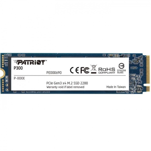 Твердотельный накопитель Patriot P300 SSD M.2 2280 256Gb PCI-E 3.0 x4 3D QLC 1700/ 1100MB/ s IOPS 290K/ 260K (P300P256GM28)