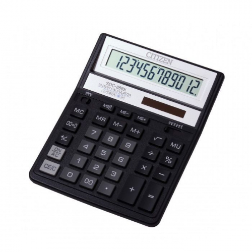 Калькулятор бухгалтерский Citizen SDC-888XBK черный 12-разр.