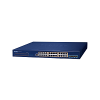 коммутатор/ PLANET Layer 3 24-Port 10/ 100/ 1000T 802.3at PoE + 4-Port 10G SFP+ Stackable Managed Switch (370W PoE budget, Hardware stacking up to 8 units, hardware-based Layer 3 IPv4/ IPv6 Routing and V (SGS-6310-24P4X)