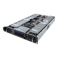 G291-2G0 (rev. 100) 2U 16x Single Slot GPU (Tesla T4 only), Dual Intel® Xeon® Scalable, 24x "RDIMM/ LRDIMM DDR4, 2x 10Gb/ s BASE-T (i550-AM), Aspeed AST2500, 8x 2.5" NVMe/ SATA HS HDD/ SSD, 2xPCIe Gen3 x16 LPHL, 2x2200W"