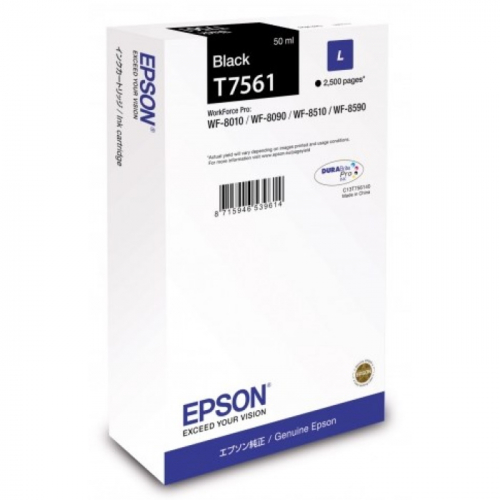 Картридж EPSON T7561 черный 2500 страниц для WF-8090/8590 (C13T756140)