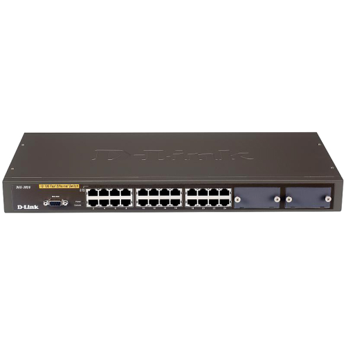 Коммутатор/ DES-3026,DES-3026/ E,DES-3026_RFB/ A2 Refurbished unit, clean, fully tested, well-packed. 24 10/ 100BASE-TX Ethernet ports + 2 Open Slots L2 Management Switch 802.1D (STP), 802.1w (RSTP), 802 (DES-3026/E)