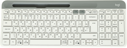 Клавиатура Logitech K580 белый/серебристый USB беспроводная BT/Radio slim Multimedia (920-010623)