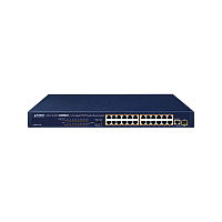 коммутатор/ PLANET FGSW-2511P 24-Port 10/ 100TX 802.3at PoE + 1-Port Gigabit TP/ SFP combo Ethernet Switch (190W PoE Budget, Standard/ VLAN/ QoS/ Extend mode)