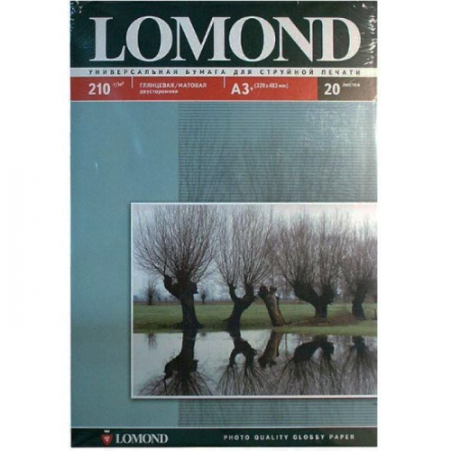 Фотобумага Lomond 0102027 A3+/210г/м2/20л./белый глянцевое/матовое для струйной печати
