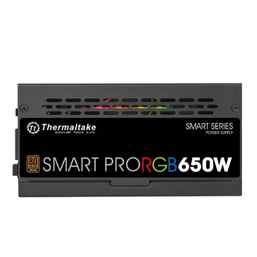 Блок питания Thermaltake Smart Pro RGB 650W, ATX 2.4/EPS 2.92, A-PFC, 14cm RGB Fan, EU, 80Plus Bronze RTL (PS-SPR-0650FPCBEU-R) фото 3