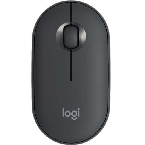 Мышь Logitech Pebble M350 Wireless, BT, USB-приемник 2,4 ГГц до 10 м, Graphite (910-005718)