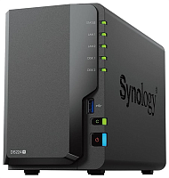 Synology DC 2,0GhzCPU/ 2GB(upto6)/ RAID0,1/ up to 2HDDs SATA(3,5' 2,5')/ 2xUSB3.2/ 2GigEth/ iSCSI/ 2xIPcam(up to 25)/ 1xPS / 1YW (repl DS220+) (DS224+)