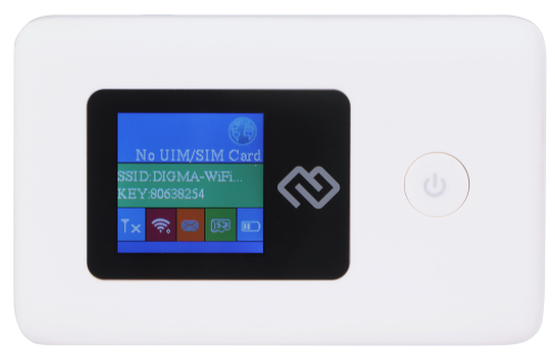 Модем 3G/ 4G Digma Mobile Wi-Fi DMW1969 micro USB Wi-Fi Firewall +Router внешний белый (DMW1969-WT)
