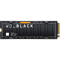 Твердотельный накопитель/ WD SSD Black SN850X, 1.0TB, M.2(22x80mm), NVMe, PCIe 4.0 x4, 3D TLC, R/W 7300/6300MB/s, IOPs 800 000/1 100 000, TBW 600, DWPD 0.3, with Heat Spreader (12 мес.) (WDS100T2XHE)
