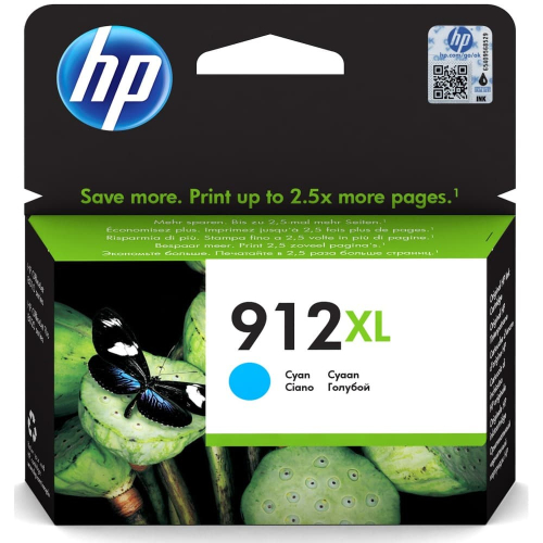 Картридж HP 912XL увеличенной емкости голубой / 825 страниц (3YL81AE)