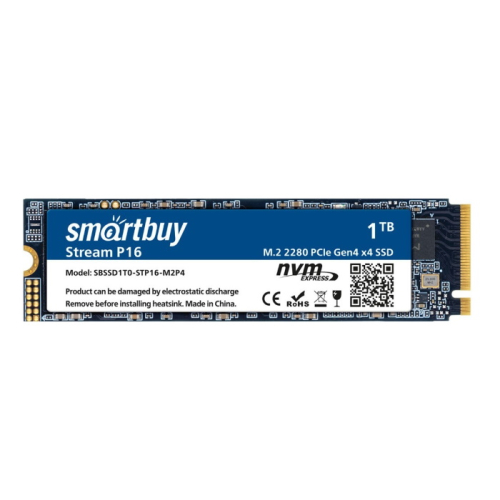 *Твердотельный накопитель Smartbuy Stream P16 M.2 SSD 1Tb NVMe PCIe4 (SBSSD1T0-STP16-M2P4)