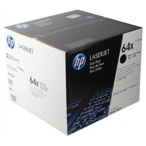 Картридж HP 64X, черный / 24 000 страниц, двойная упаковка (CC364XD) фото 3