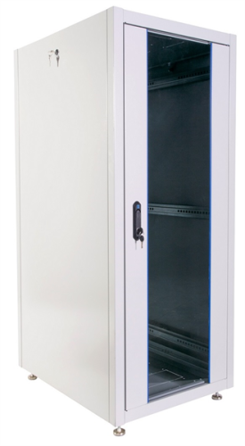 Шкаф телекоммуникационный напольный ЭКОНОМ 30U (600 600) дверь стекло, дверь металл (ШТК-Э-30.6.6-13АА)