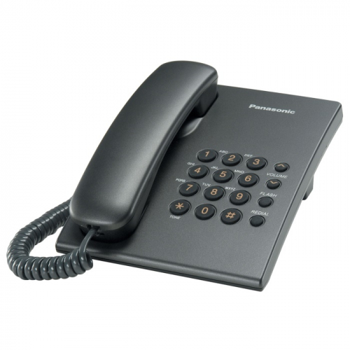 Проводной телефон Panasonic/ Темно-серый (KX-TS2350RUT)