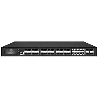Управляемый L3 коммутатор Gigabit Ethernet на 16xGE SFP + 8xGE Combo (RJ45 + SFP) + 4x10G SFP+ Uplink. Порты: 16 x GE SFP (1000Base-X) + 8 x GE Combo Port (RJ45 + SFP) + 4 x 10G SFP+ Uplink, Консольны (NS-SW-16GX8GH4G10-L)