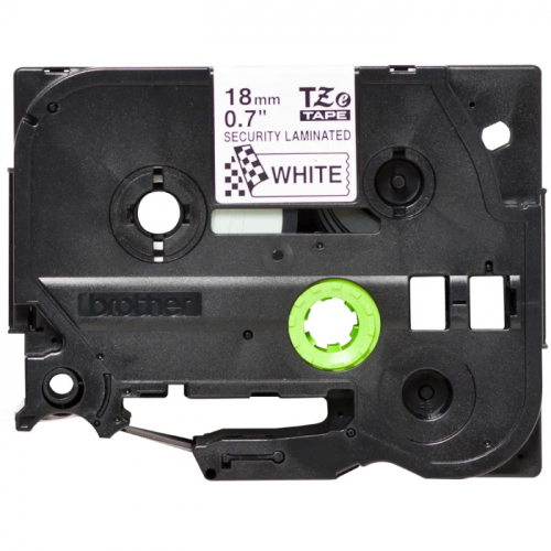 Картридж ленточный Brother TZESE4 лента для печати наклеек, черным на белом фоне, 18 мм x 8 м для D450/ E300/ D600/ 2700/ P700/ E550/ 9700/ P900 фото 2