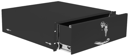 Полка (ящик) для документации 3U, цвет черный (ТСВ-Д-3U.450-9005)