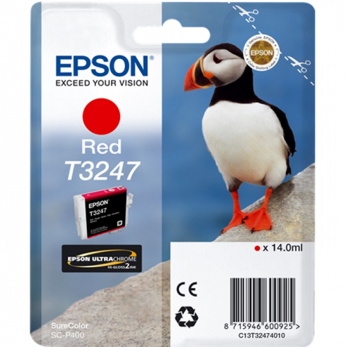 Картридж струйный Epson T3247,красный, 14 мл., для SureColor SC-P400 (C13T32474010)