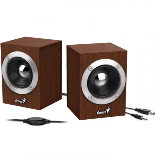 Колонки Genius Speaker System SP-HF280, 2.0, 6W(RMS), USB, Wood (31730028400)