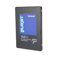 Твердотельный накопитель SSD 960GB Patriot Burst Elite, 2.5", SATA-III, TLC, 560/ 540MB/ s IOPS 80K/ 60K MTBF 2M (PBE960GS25SSDR)