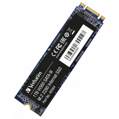 Твердотельный накопитель SSD 1TB Verbatim Vi560 S3, SATA III, M.2 2280, R560/W520Mb/s (049364)