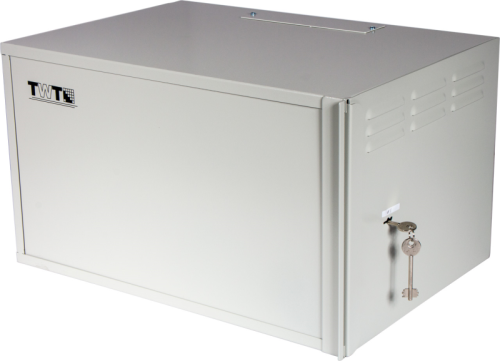 Шкаф антивандальный пенального типа, 6U 560x400 мм, серый (TWT-CBWSF-6U-6X4-GY)