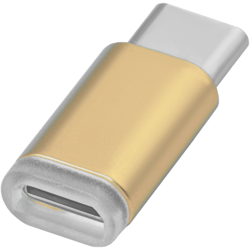 Greenconnect Переходник USB Type C на micro USB 2.0, M/ F, Greenconnect, золотистый, GCR-UC3U2MF-G