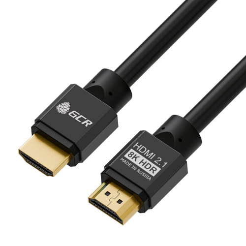 GCR Кабель 3.0m HDMI 2.1, черный, 8K 60Hz, 4K 144Hz, динамический HDR, 4:4:4, Ultra HD, 48.0 Гбит/ с, 2 Х экран, армирование, GCR-55552