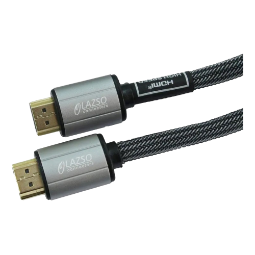 LAZSO Кабель для передачи сигналов HDMI 2.0, максимальное разрешение 4Кх2К, 60Hz (4:4:4) (WH-111(2M)-B)
