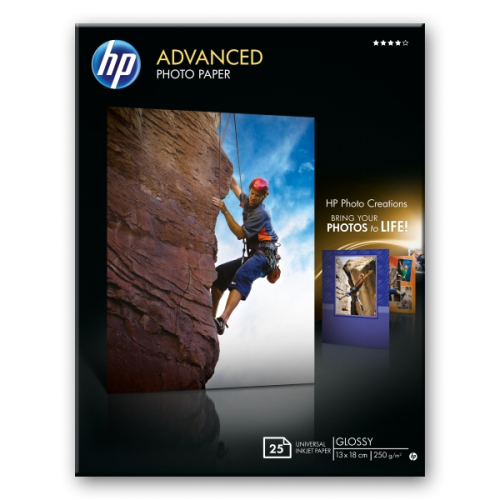 Бумага HP Advanced Glossy Photo Paper-25 sht/13 x 18 cm borderless (Q8696A)