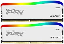 Память DDR4 2x8GB 3600MHz Kingston KF436C17BWAK2/ 16 Fury Beast RGB RTL Gaming PC4-25600 CL17 DIMM 288-pin 1.35В single rank с радиатором Ret (KF436C17BWAK2/16)