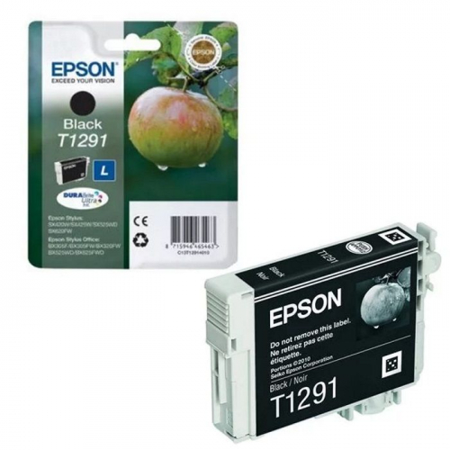 Картридж EPSON T1291, черный, 380 стр., для SX425/SX525/BX305/BX320/BX625 (C13T12914011)