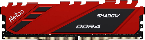 DDR 4 DIMM 16Gb PC21300, 2666Mhz, Netac Shadow NTSDD4P26SP-16R C19 Red, с радиатором