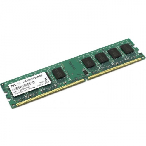 Модуль памяти Foxline DDR2, DIMM, 4GB, 800MHz, PC2-6400 Mb/s, CL6, 1.8V (FL800D2U6-4G)