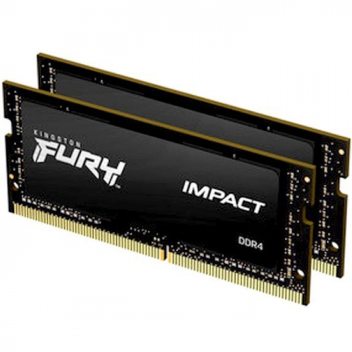 Комплект памяти Kingston FURY Impact DDR4 64GB 2666MHz CL16 SODIMM 260-pin 2Rx8 1.2V Kit of 2 (KF426S16IBK2/ 64) (KF426S16IBK2/64)