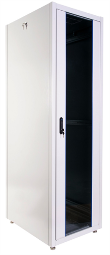 Шкаф телекоммуникационный напольный ЭКОНОМ 48U (600 1000) дверь стекло, дверь металл (ШТК-Э-48.6.10-13АА)