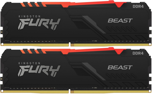 Память DDR4 2x8GB 3200MHz Kingston KF432C16BB2AK2/ 16 Fury Beast RGB RTL Gaming PC4-25600 CL16 DIMM 288-pin 1.35В kit dual rank с радиатором Ret (KF432C16BB2AK2/16)