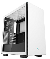 Deepcool CH510 WH без БП, боковое окно (закаленное стекло), 1x120мм вентилятор сзади, белый, ATX