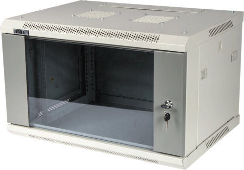 Шкаф настенный серии Pro, 18U 600x800, стеклянная дверь (TWT-CBWPG-18U-6X8-GY)