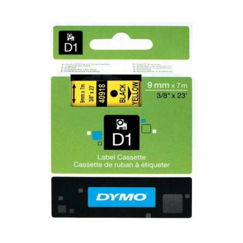 Картридж ленточный Dymo D1 S0720730 9 мм x 7 м, черный щрифт/желтый фон для Dymo фото 2