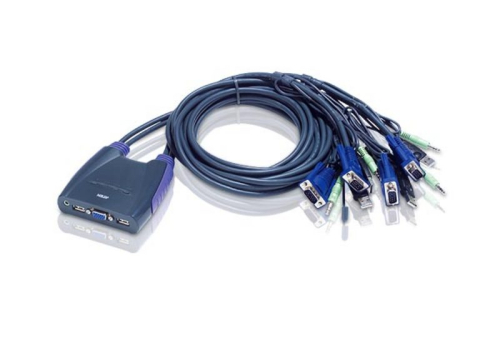 ATEN 4-Port USB VGA/ Audio Cable KVM Switch (0.9m, 1.2m) (CS64US-AT)