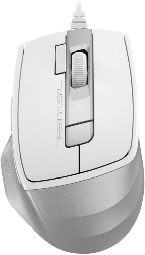 Мышь A4Tech Fstyler FM45S Air белый/ серебристый оптическая (2400dpi) silent USB (7but) (FM45S AIR USB (SILVER WHITE))