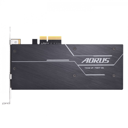 Твердотельный накопитель GIGABYTE SSD AORUS RGB AIC PCl Express 1TB TLCPCI-E x4, 3480 Мб/сек, 3080 Мб/сек (GP-ASACNE2100TTTDR)