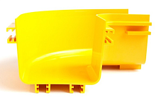 Горизонтальный поворот 90° оптического лотка 120 мм, желтый (LAN-OT120-HC90)