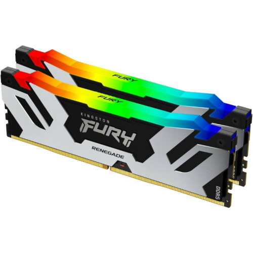 *Модуль памяти Kingston FURY Renegade Silver DDR 5 DIMM 32Gb PC48000, 6000Mhz, RGB XMP CL32 (Kit of 2) (KF560C32RSAK2-32) (retail) фото 2