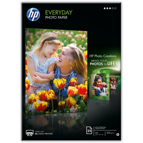 Глянцевая фотобумага HP для ежедневной печати, 25 листов, A4, 210 x 297 мм (Q5451A)