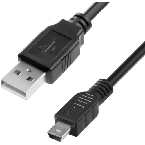 Greenconnect Кабель 1.8m USB 2.0, AM/ mini 5P, черный, 28/ 28 AWG, экран, армированный, морозостойкий (GCR-UM2M5P-BB2S-1.8M)