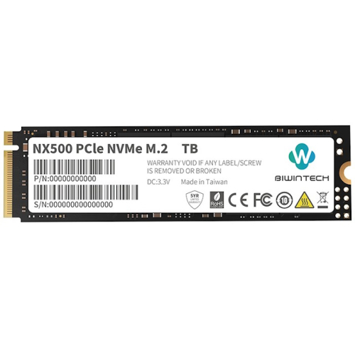 *Твердотельный накопитель SSD M.2 BiwinTech 1.0Tb NX500 Series (82P1B0#G) (PCI-E 3.0 x4, up to 2100/1700MBs, 3D NAND, NVMe, 600TBW, 22х80mm) фото 2